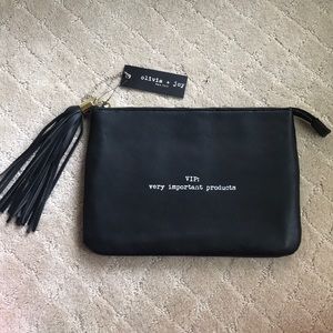 *4/$25* Olivia + Joy black faux leather pouch